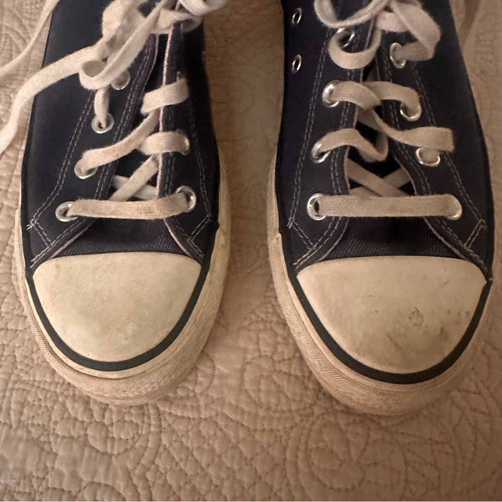 Converse Chuck Taylor All Star High Tops Navy Blue & Pink 8.5 Womens 6.5 Mens - Picture 7 of 11